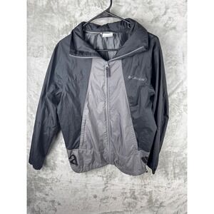 Columbia Womens Lightweight Windbreaker Jacket Gray Outdoor Trail Core Sz Small